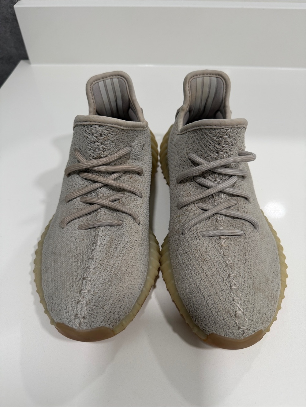 Yeezy Men's Sneakers in Taupe with Gum Sole